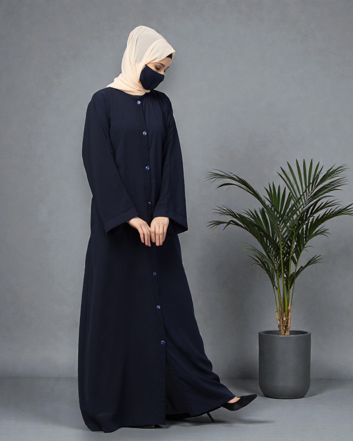 Front Open Abaya With Kimono Sleeves