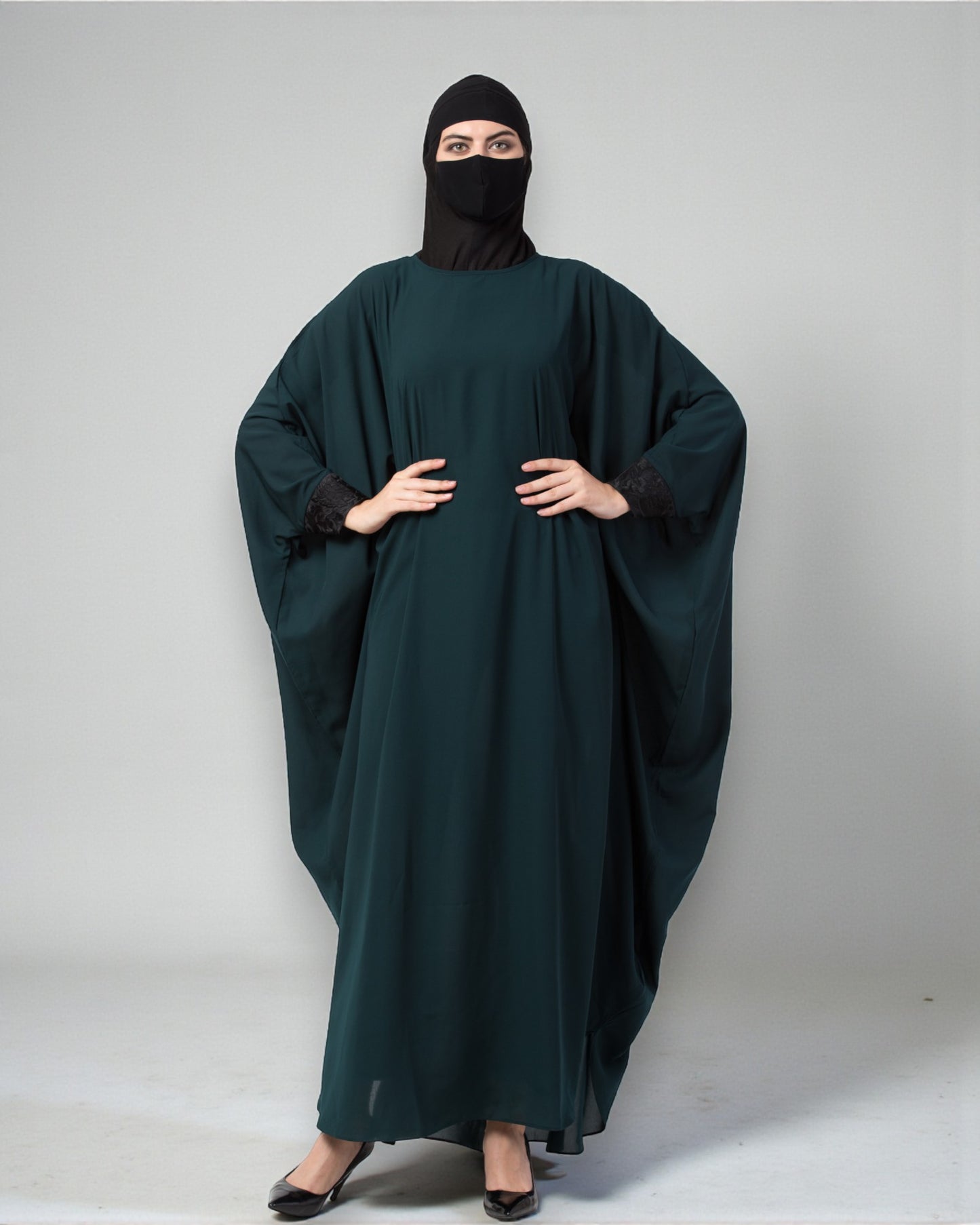 Musheco-Free Size Kaftan In Firdaus Fabric With Lacwwork