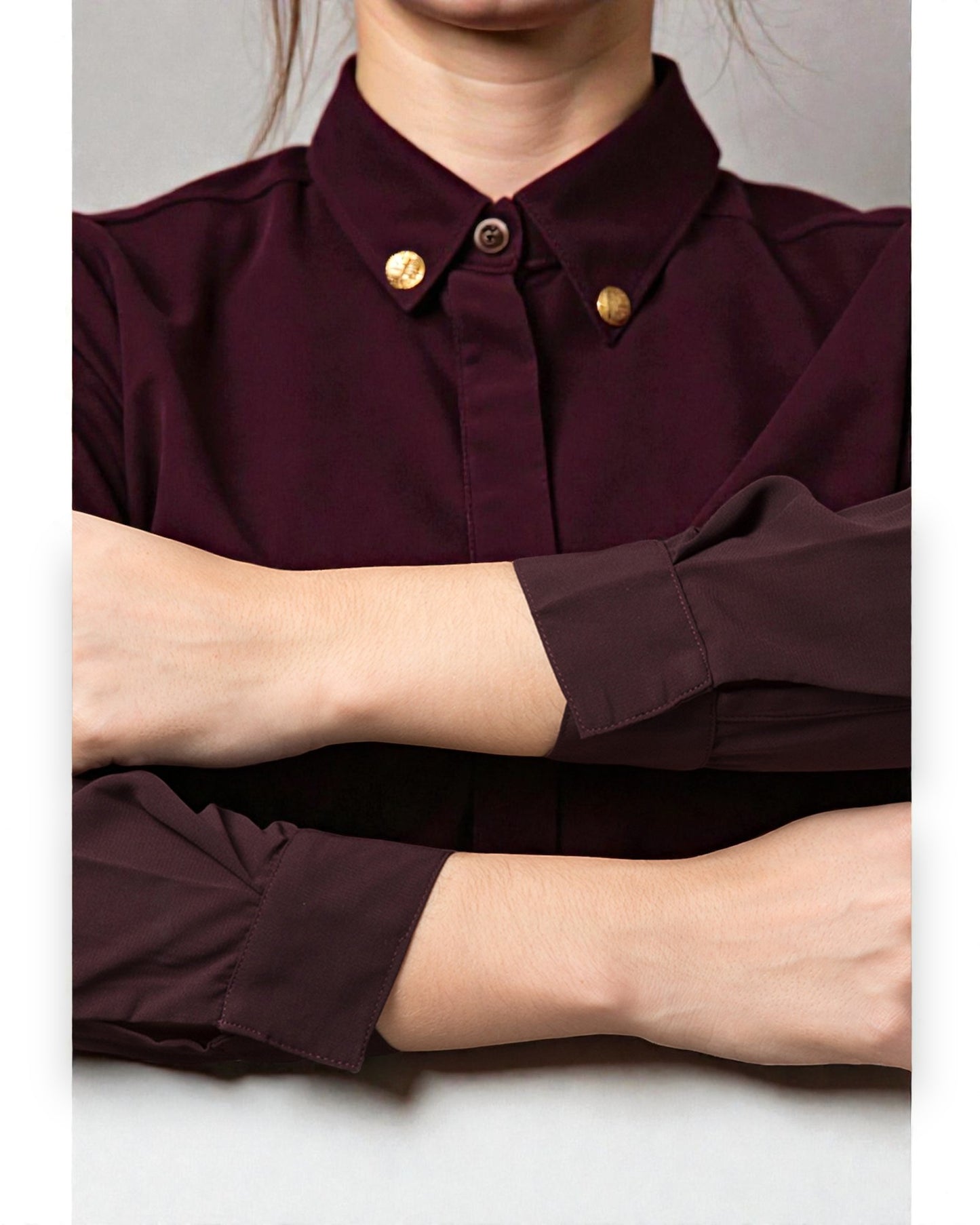 Musheco Front Open Abaya In Firdaus Fabric With Mandarin Collar