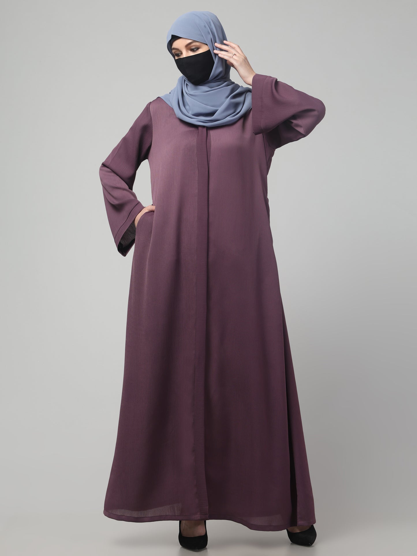 Front Open Abaya in Zoom Imported Fabric – Elegant Texture & Everyday Comfort