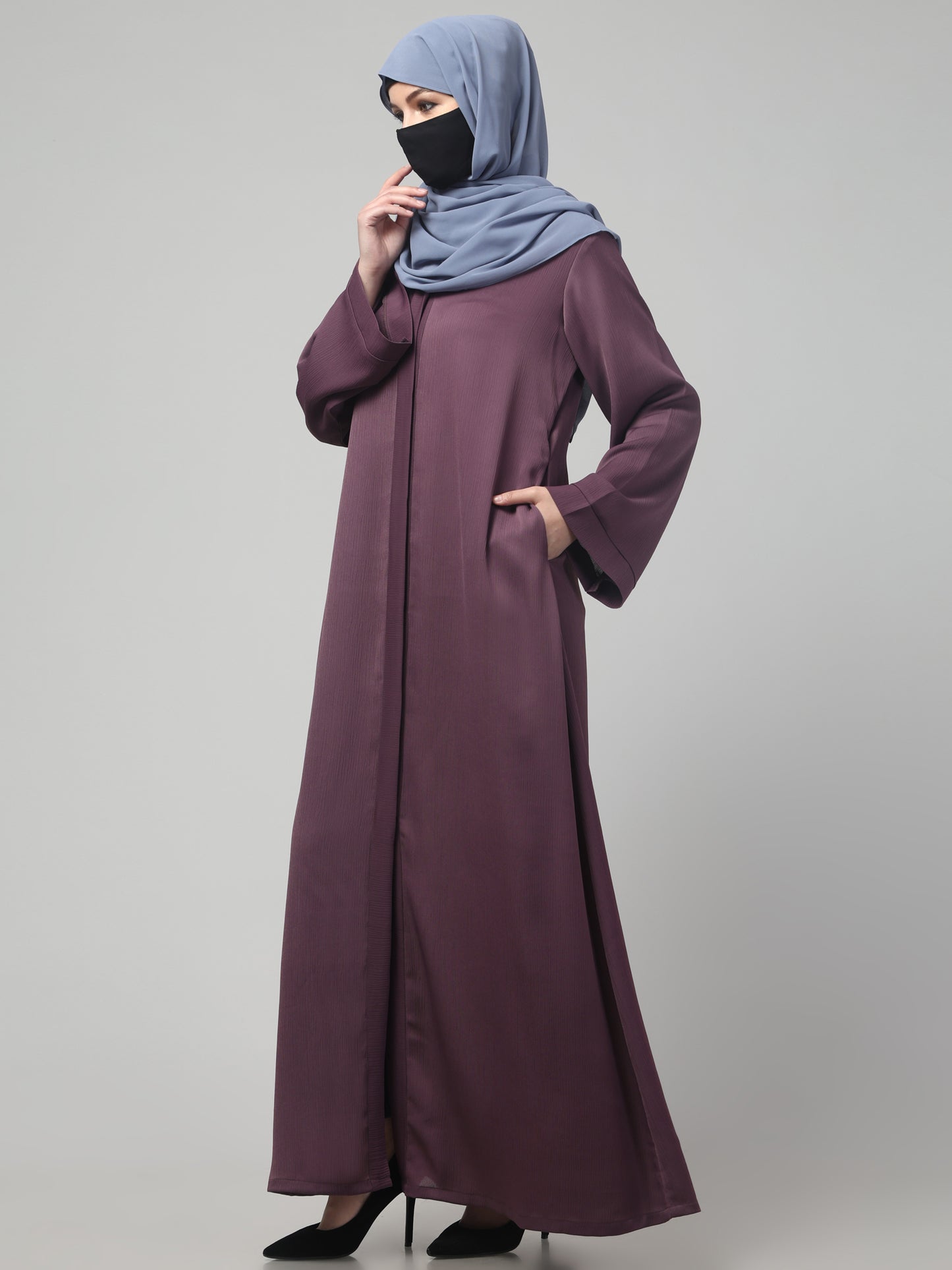 Front Open Abaya in Zoom Imported Fabric – Elegant Texture & Everyday Comfort