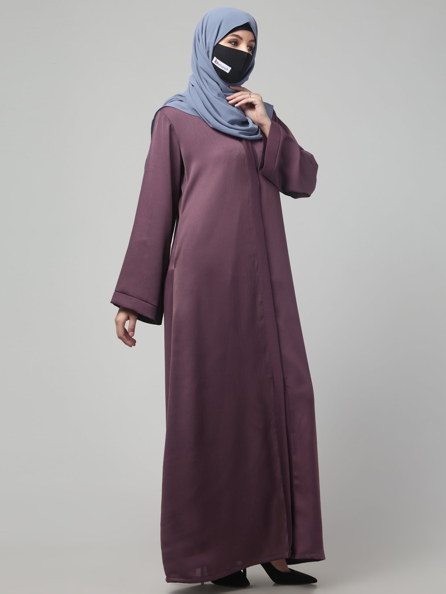 Front Open Abaya in Zoom Imported Fabric – Elegant Texture & Everyday Comfort