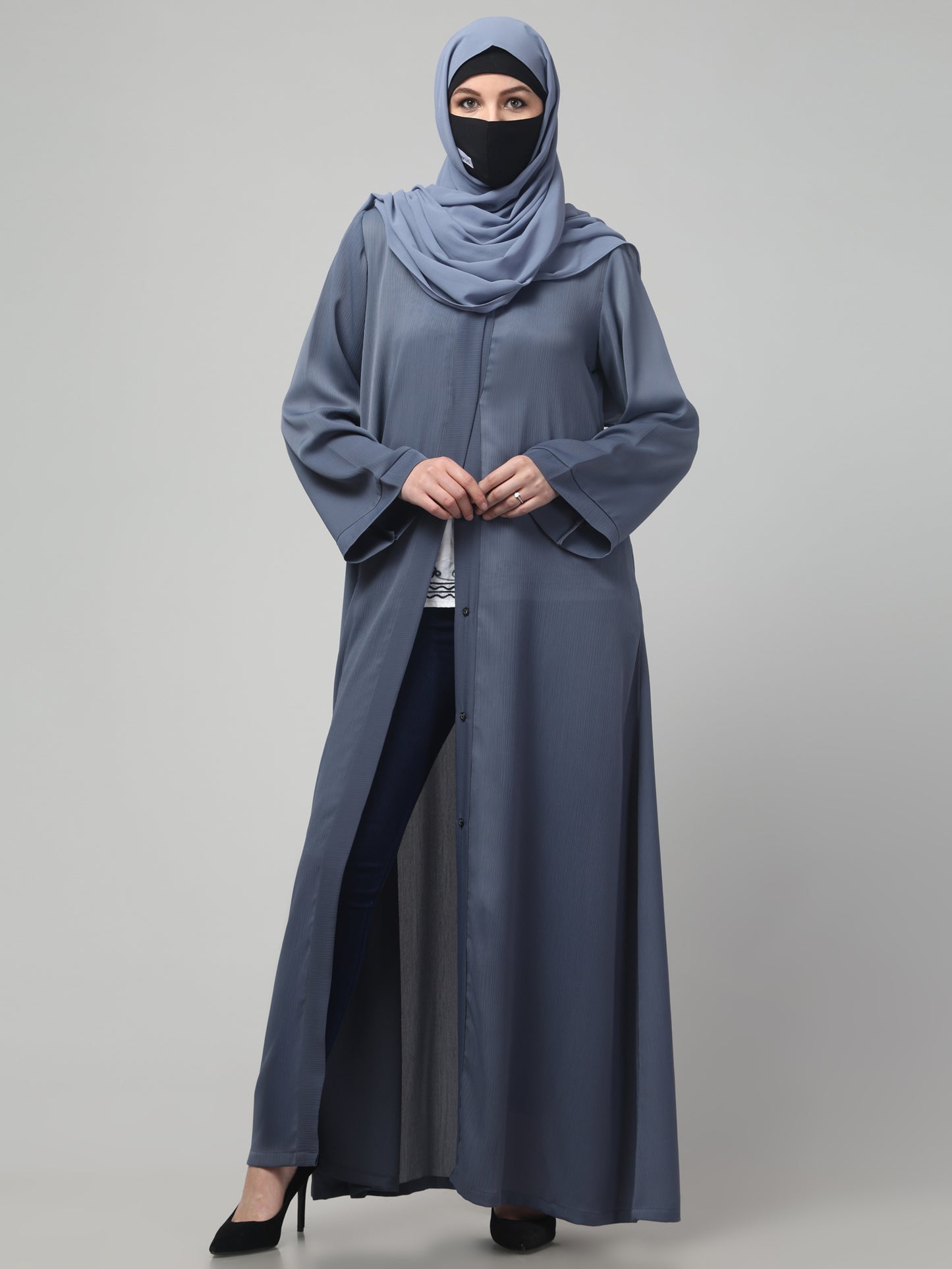 Front Open Abaya in Zoom Imported Fabric – Elegant Texture & Everyday Comfort