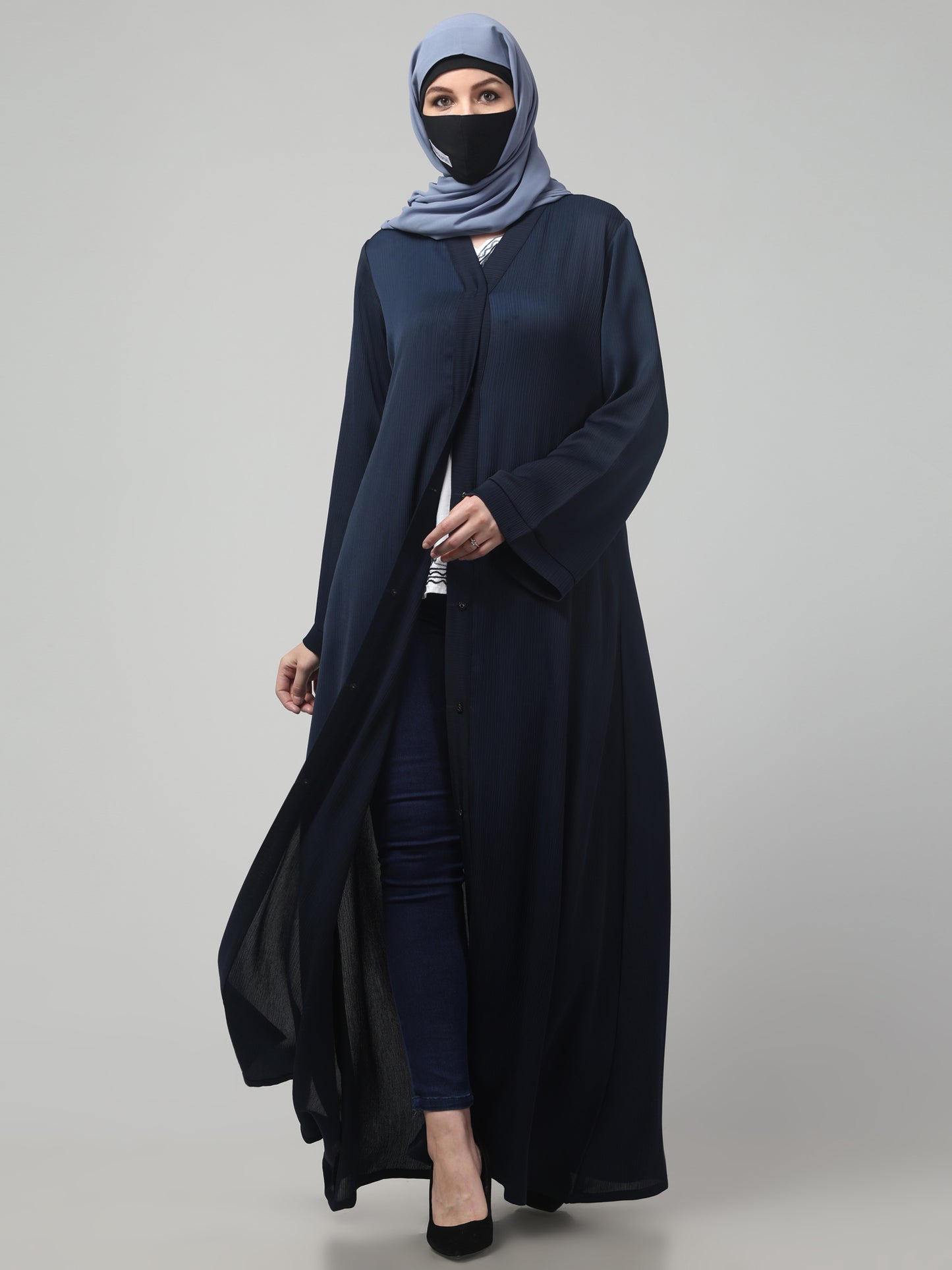 Front Open Abaya in Zoom Imported Fabric – Elegant Texture & Everyday Comfort