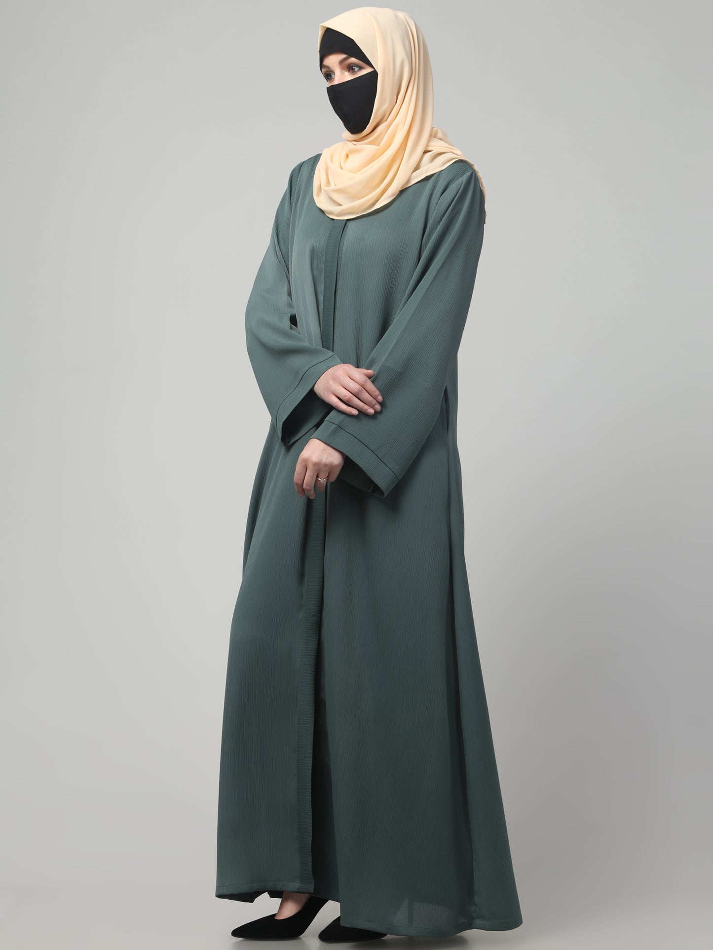 Front Open Abaya in Zoom Imported Fabric – Elegant Texture & Everyday Comfort