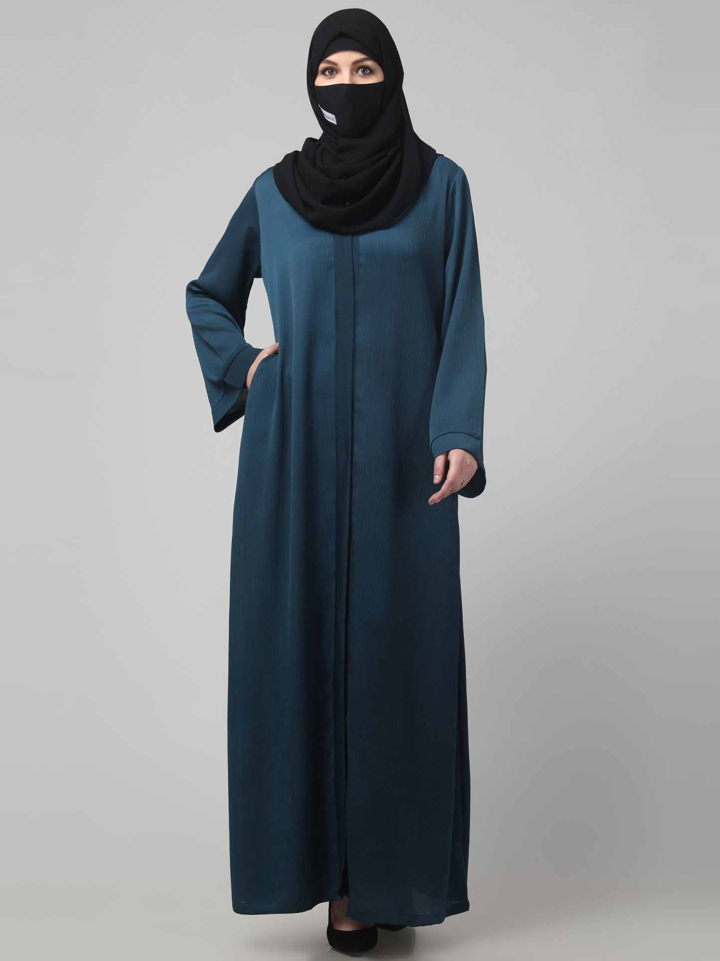 Front Open Abaya in Zoom Imported Fabric – Elegant Texture & Everyday Comfort