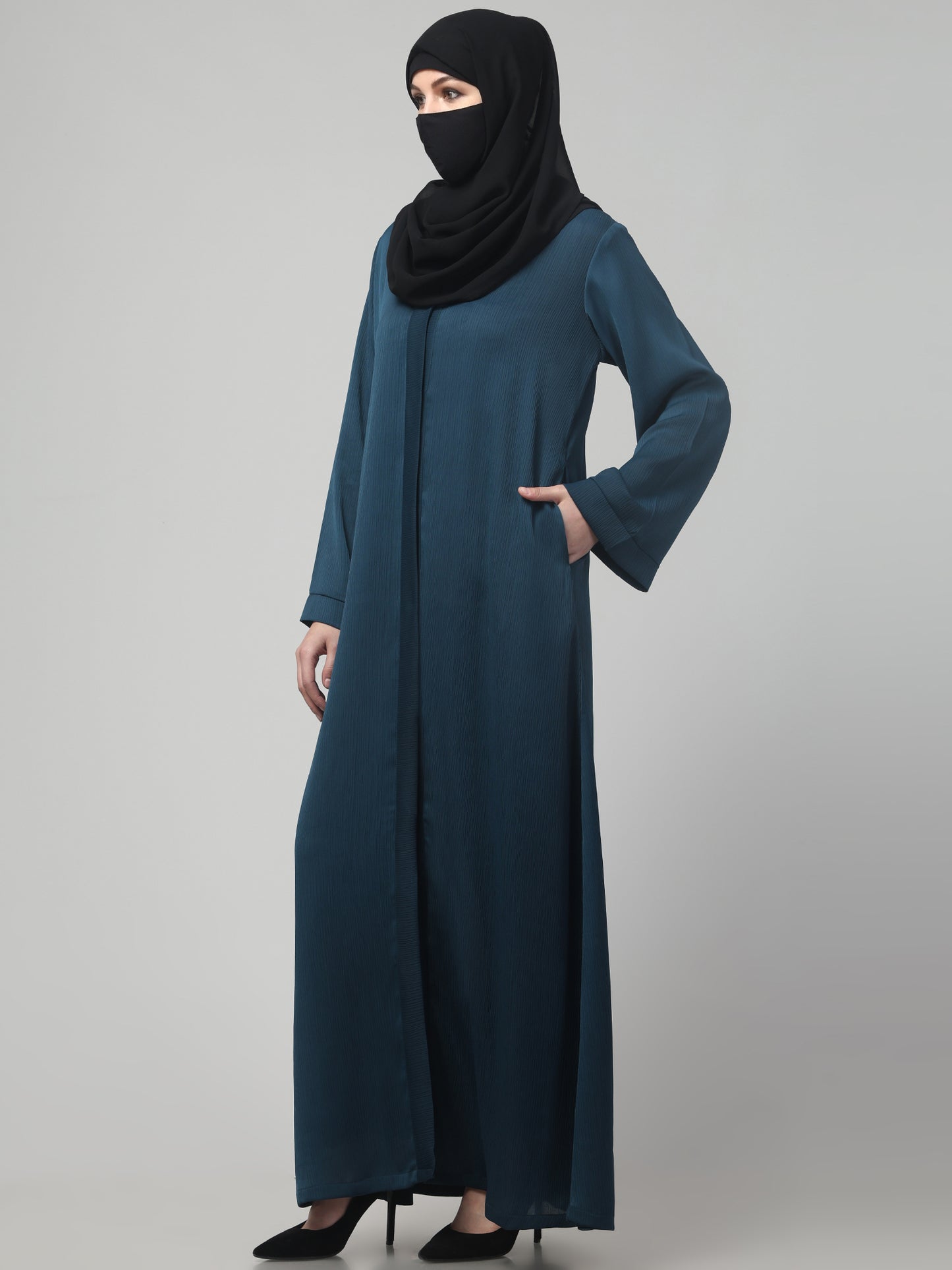 Front Open Abaya in Zoom Imported Fabric – Elegant Texture & Everyday Comfort