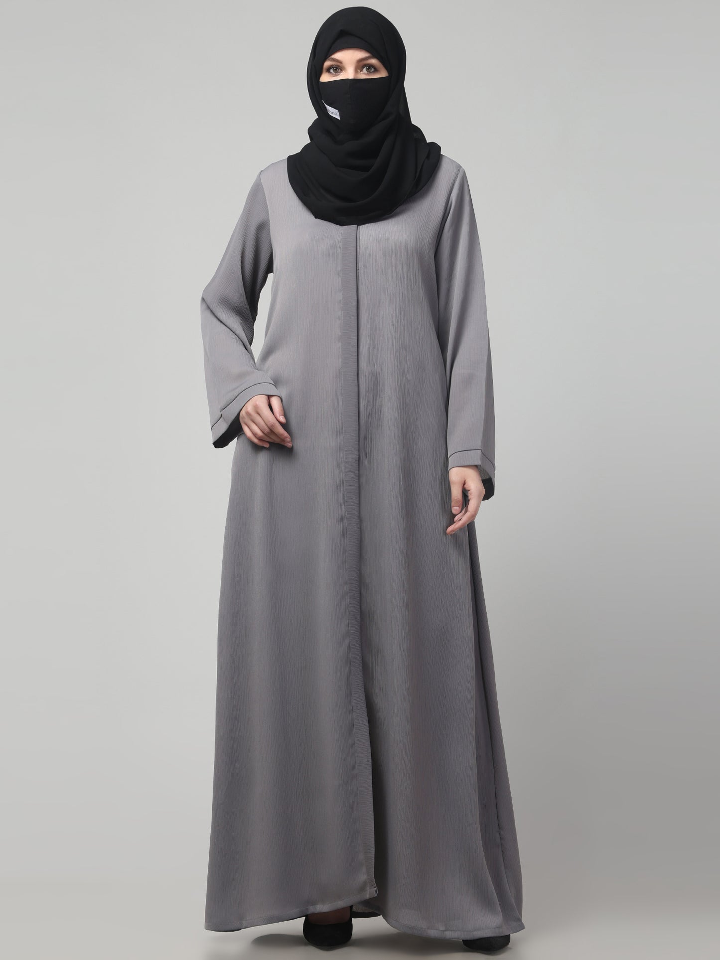 Front Open Abaya in Zoom Imported Fabric – Elegant Texture & Everyday Comfort