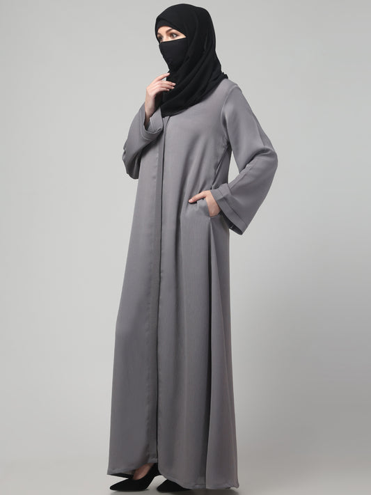 Front Open Abaya in Zoom Imported Fabric – Elegant Texture & Everyday Comfort