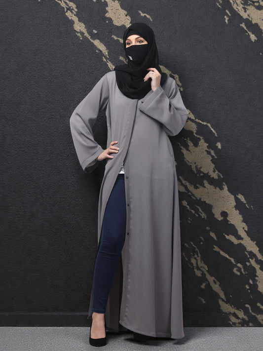 Front Open Abaya in Zoom Imported Fabric – Elegant Texture & Everyday Comfort