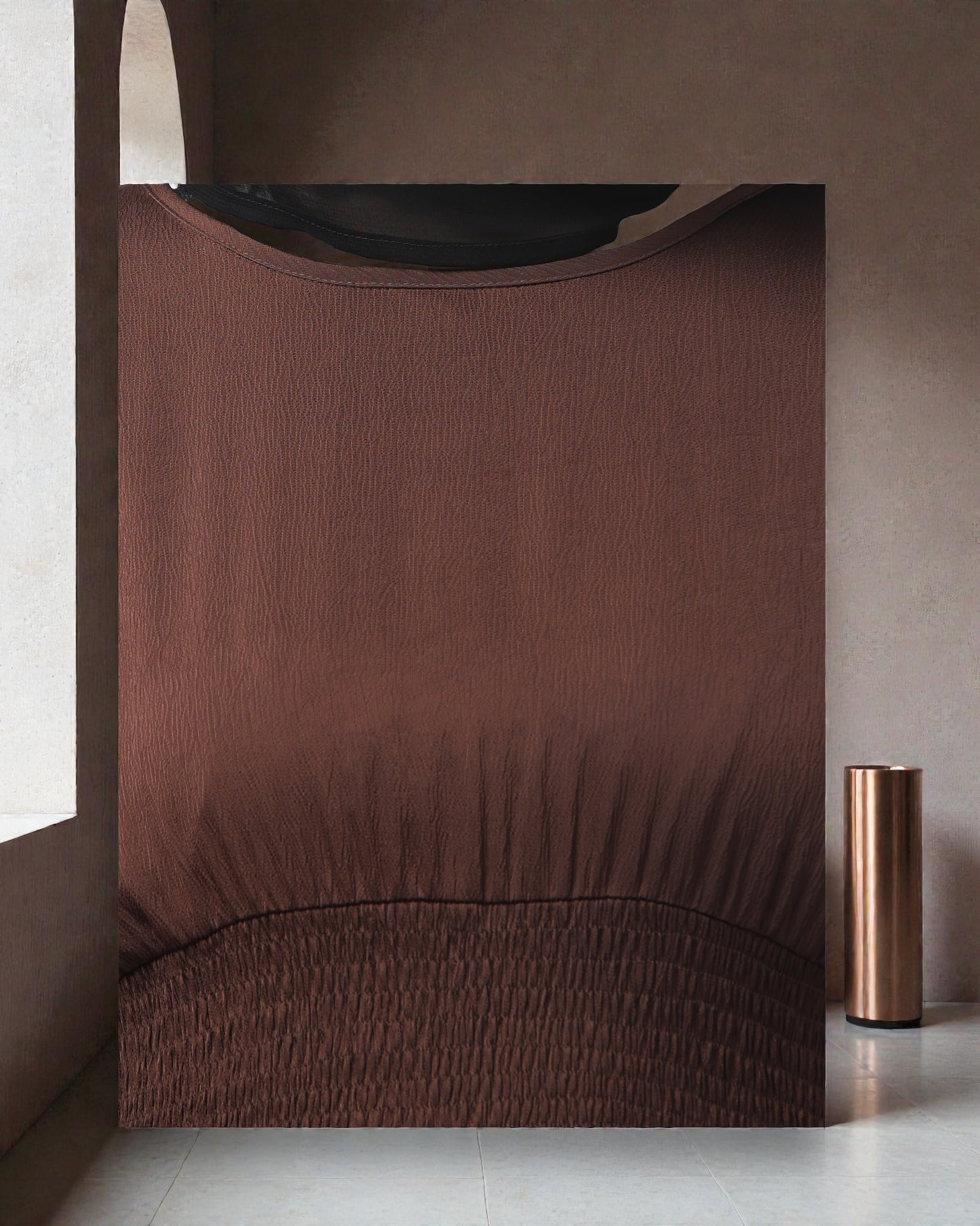 Inner For Abaya in Tiktok Fabric with Smocked Waist & Sleeves To be Worn With A Proper Abaya