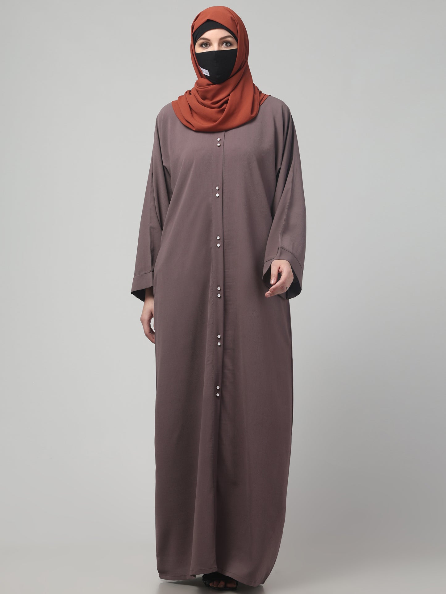 Front Open Abaya in CYE Crush Polyester – Subtle Texture & Timeless Elegance