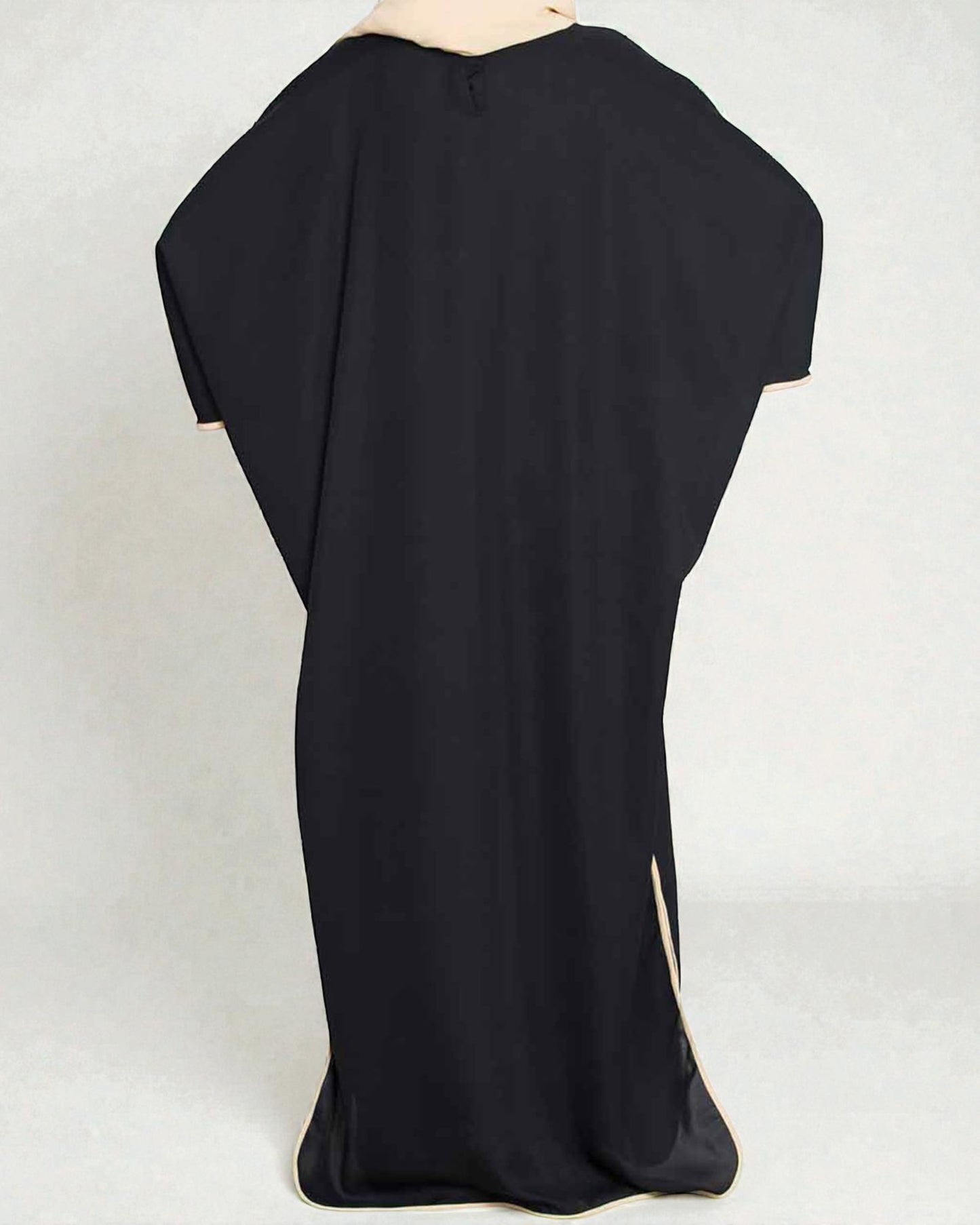 Musheco- Elegant Kaftan With Contrast Detailing On Sleeves and Side Slits