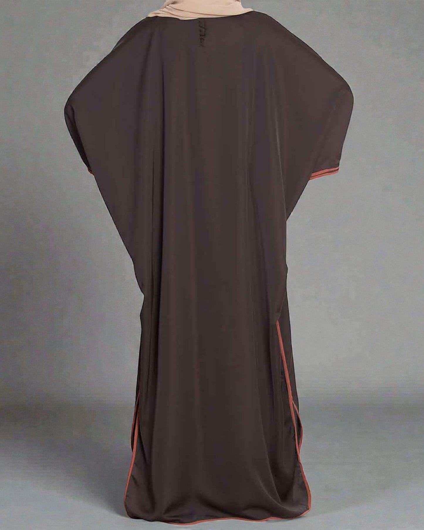 Musheco- Elegant Kaftan With Contrast Detailing On Sleeves and Side Slits