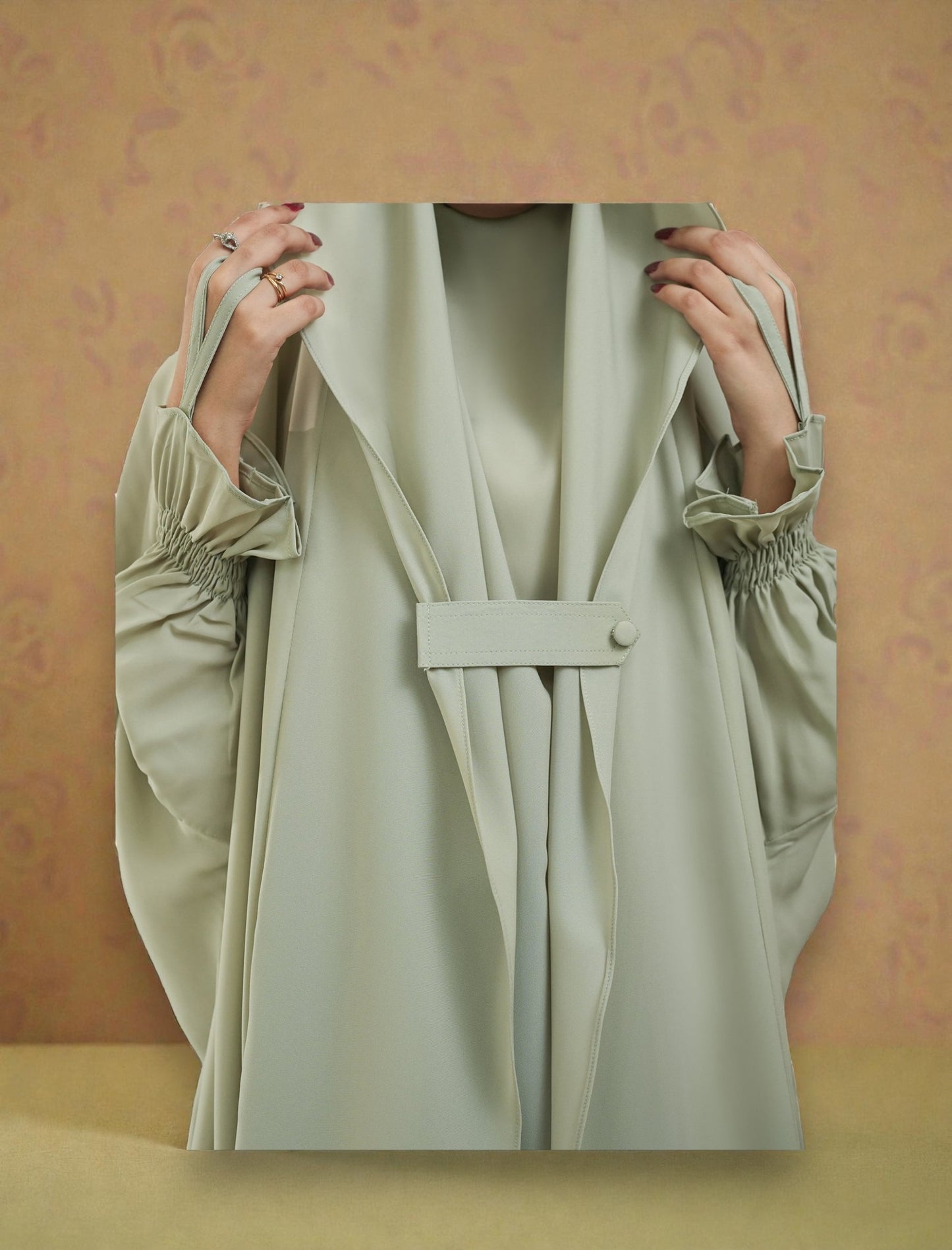 Full-Length Saudi Jilbab in Firdaus Fabric with Extra Pardah Layer, Elastic Sleeves & Loose Fit