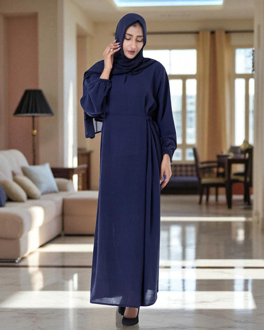 A-Line Abaya In CEY Crush Fabric