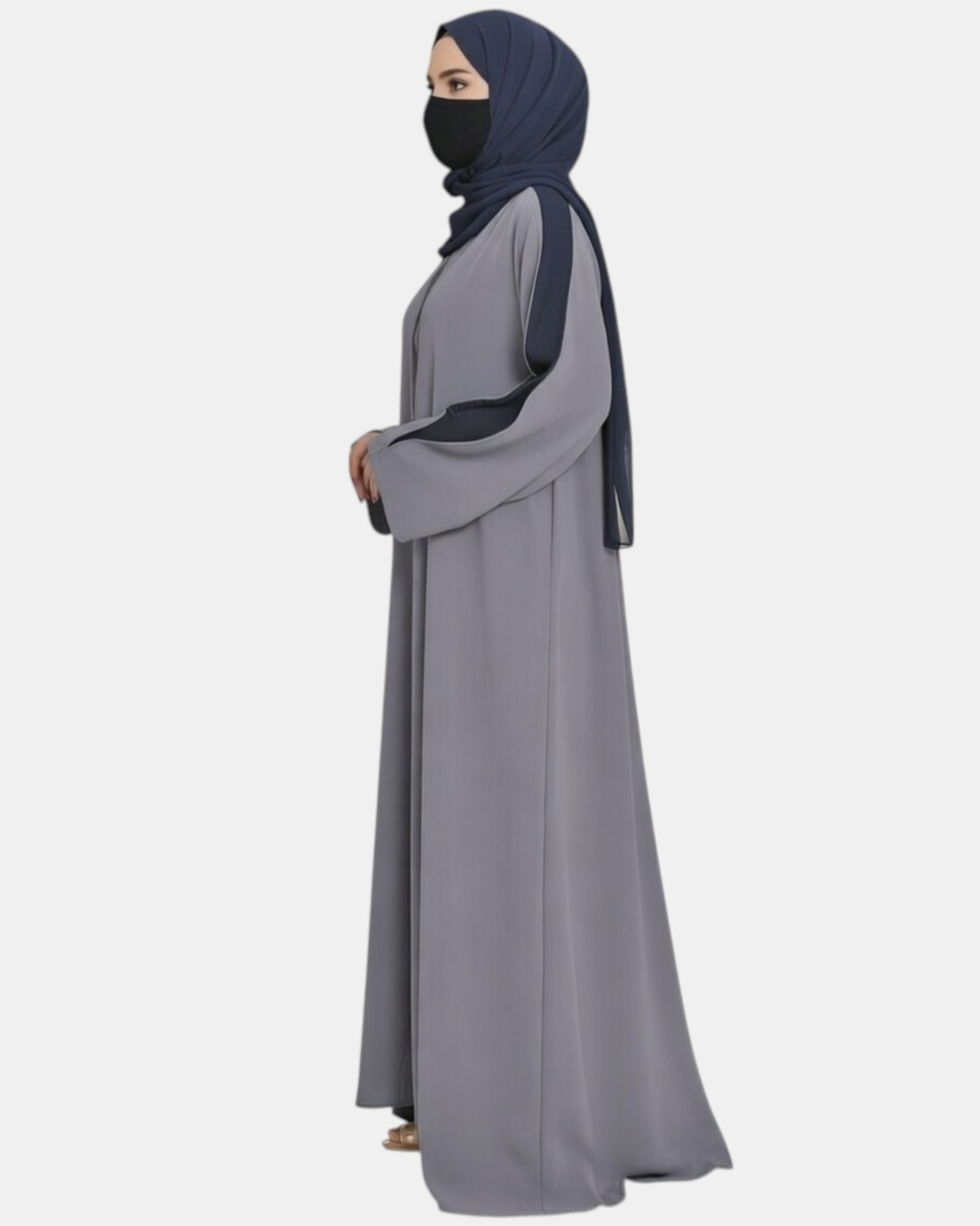Dual Tone Designer Abaya in Premium Firdaus Fabric