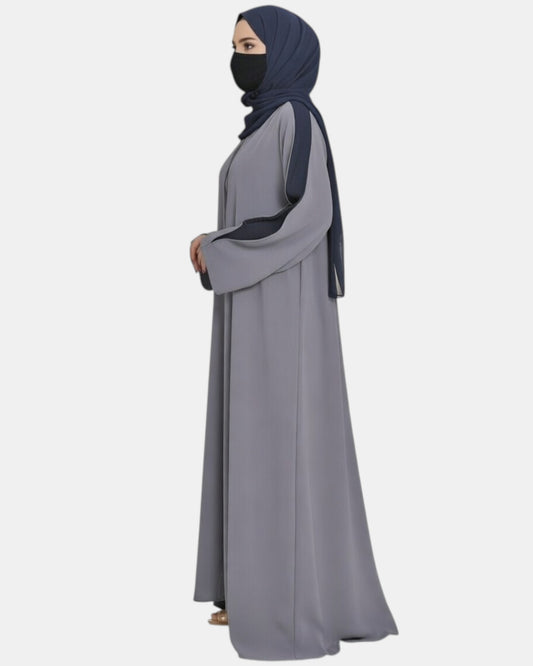 Dual Tone Designer Abaya in Premium Firdaus Fabric