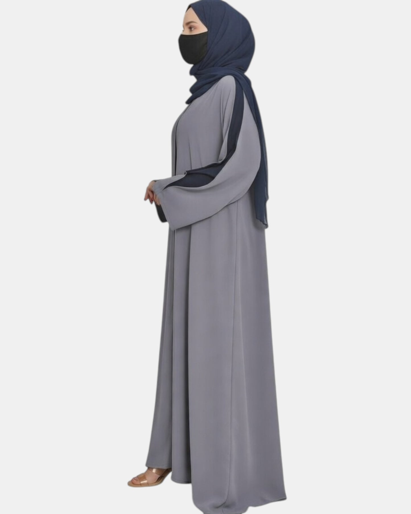 Dual Tone Designer Abaya in Premium Firdaus Fabric