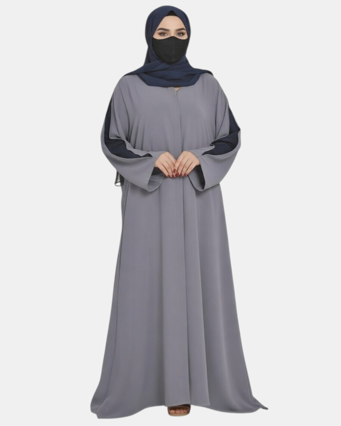 Dual Tone Designer Abaya in Premium Firdaus Fabric
