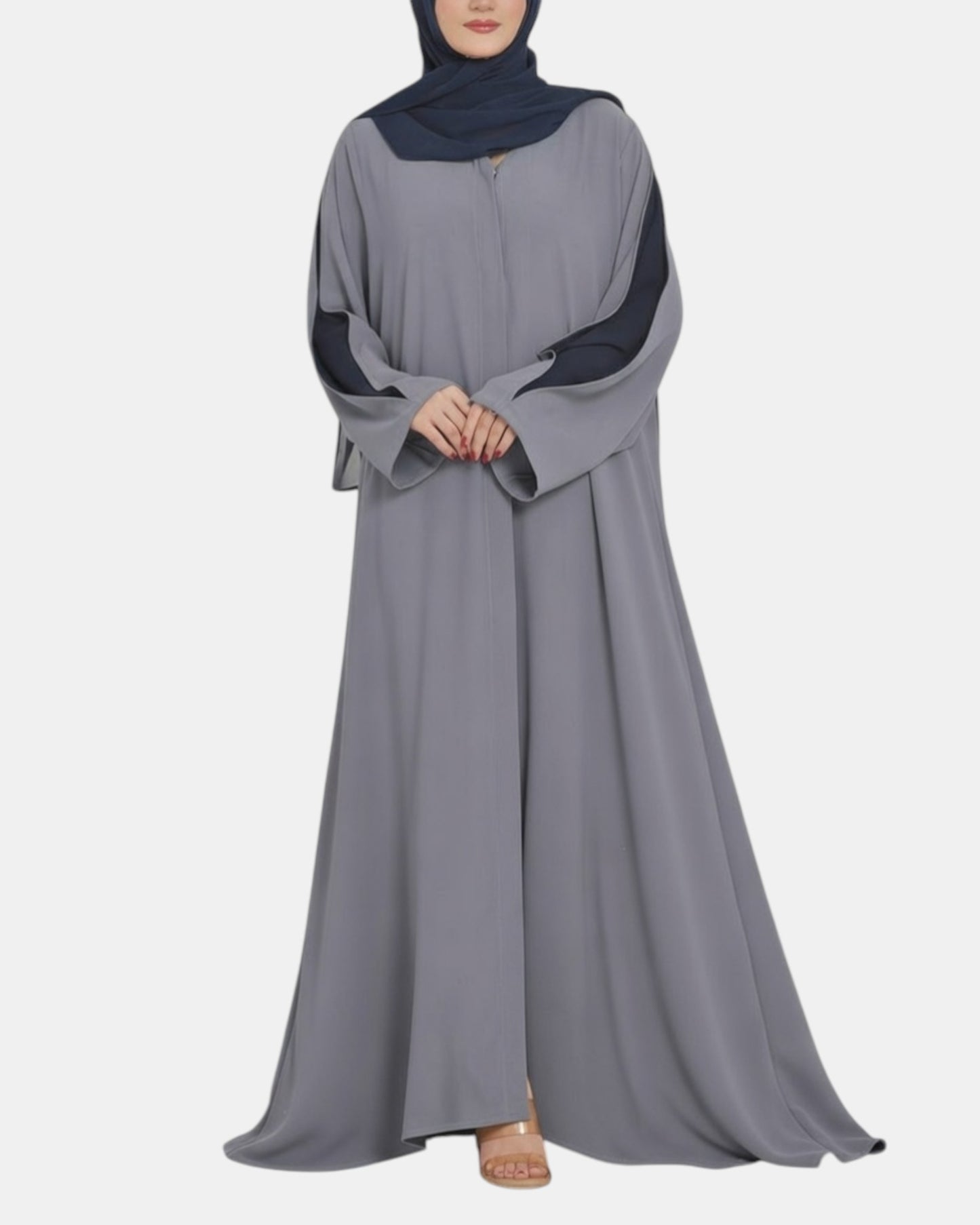 Dual Tone Designer Abaya in Premium Firdaus Fabric