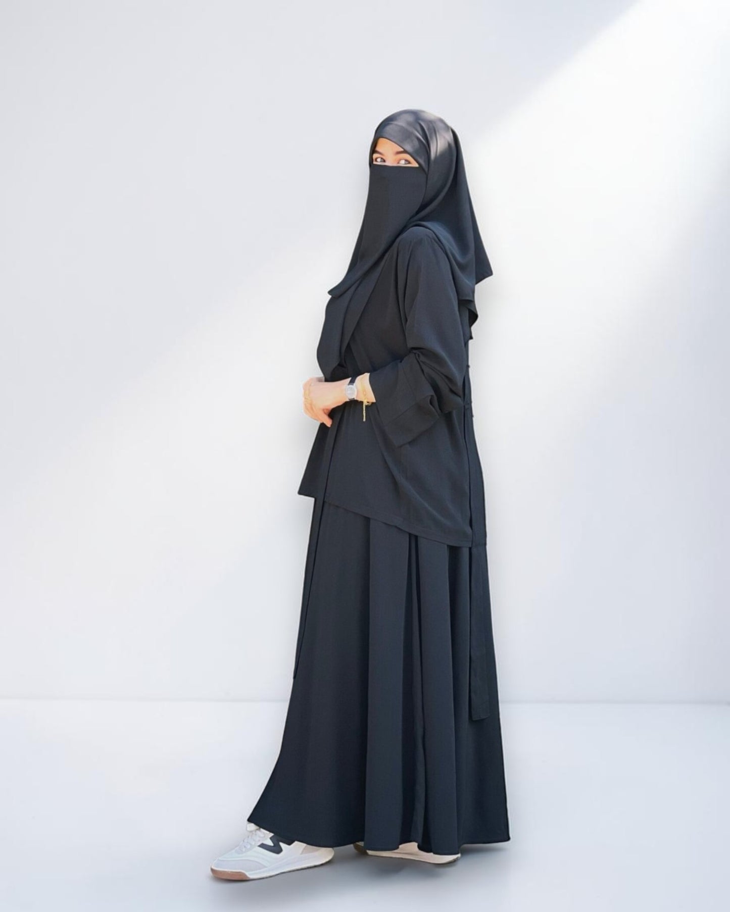Co-Ord Abaya Set With Designer Top