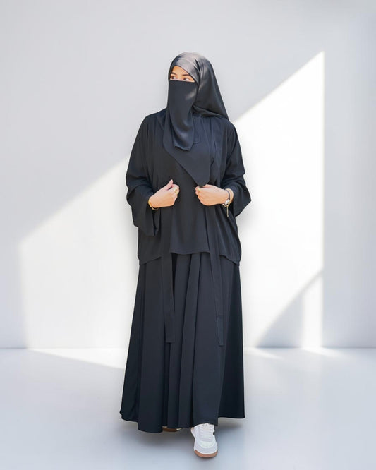 Co-Ord Abaya Set With Designer Top