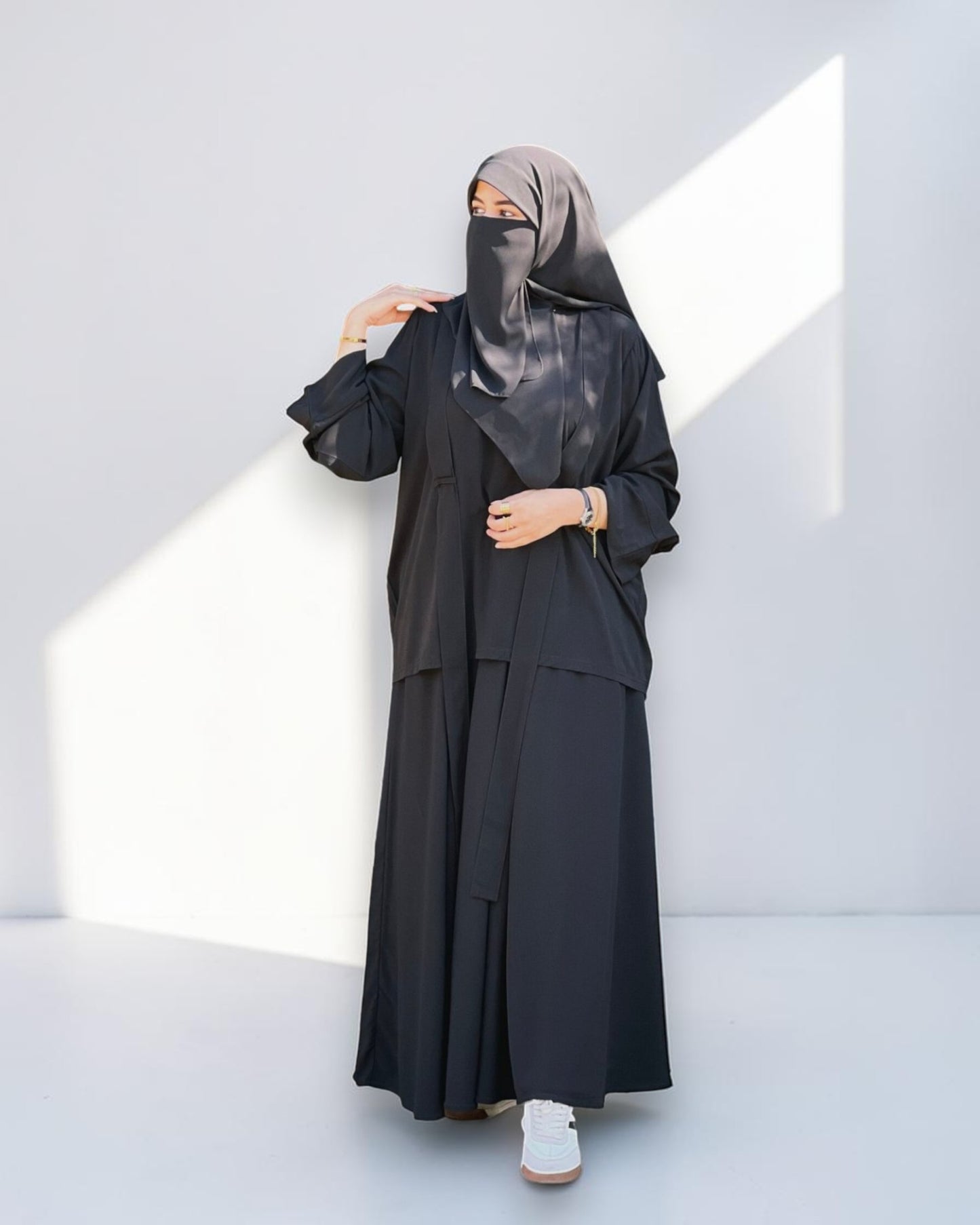 Co-Ord Abaya Set With Designer Top