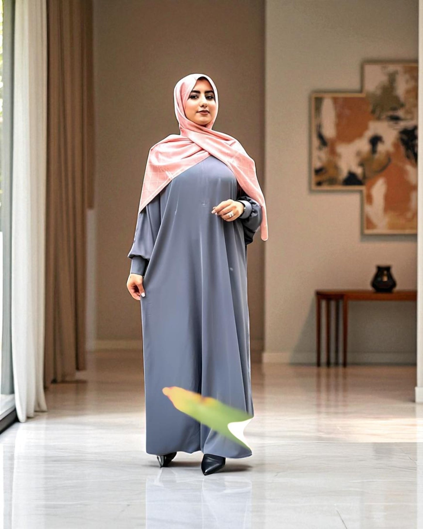 Closed Kaftan Abaya in Firdaus Fabric