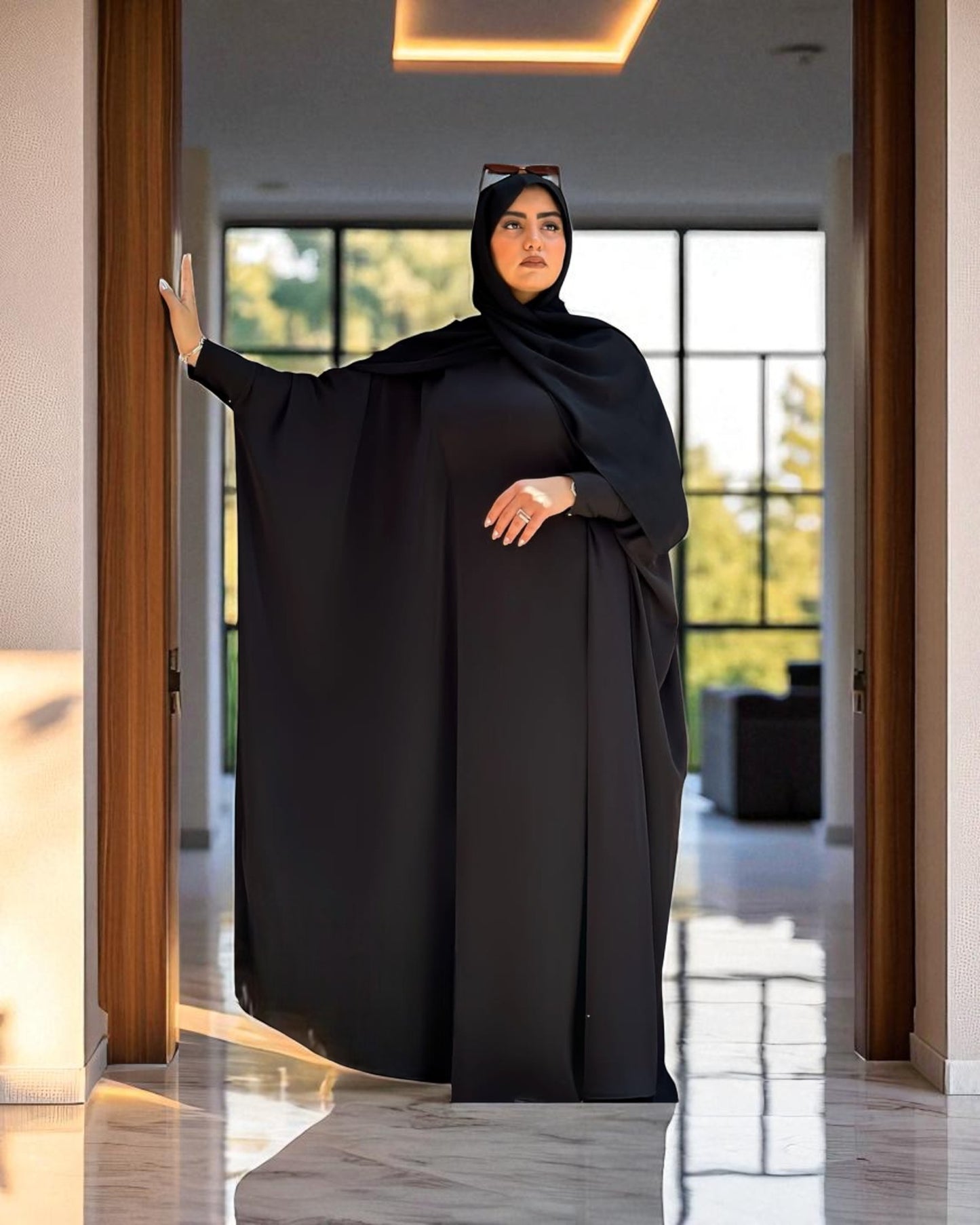 Closed Kaftan Abaya in Firdaus Fabric