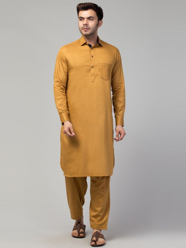 Stylish and Elegant Pathani Suit For Men In Satin Cotton Fabric